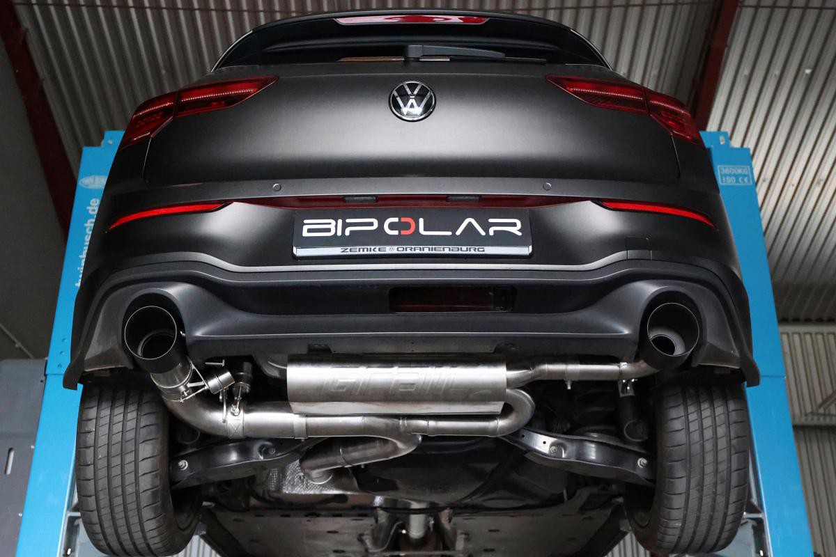 GRAIL Klappenabgasanlage | ECE | 3.5" | passend für VW Golf 8 GTI Perf. (DNPA)